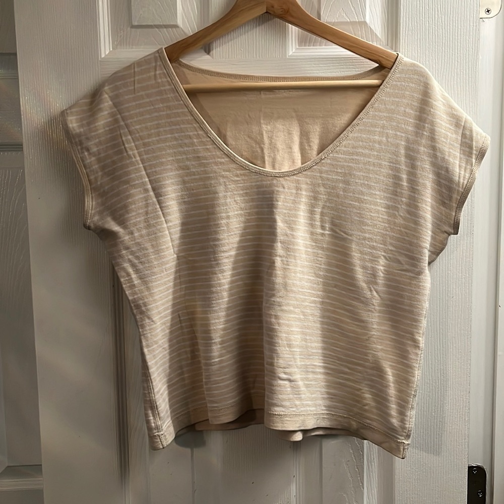 Yellow striped baby tee